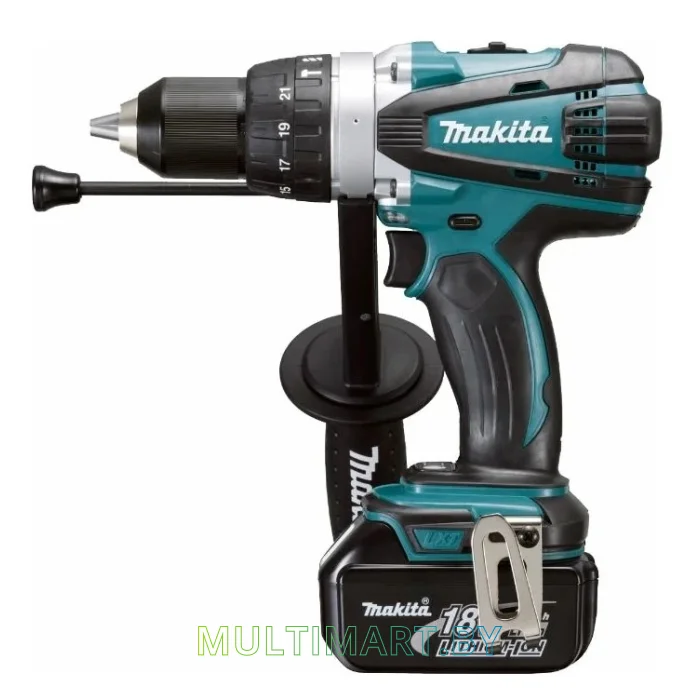 Ударная дрель-шуруповерт Makita DHP458RFE (с 2-мя АКБ, кейс)